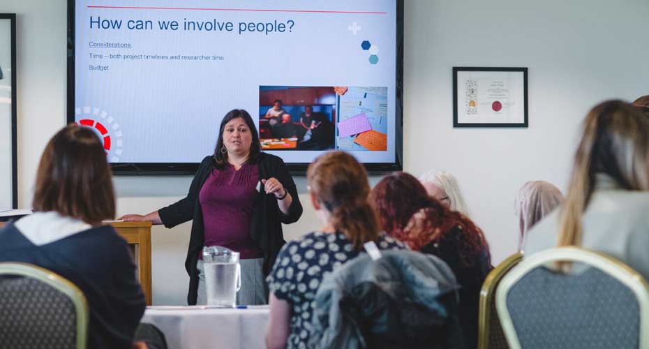 A person giving a presentation