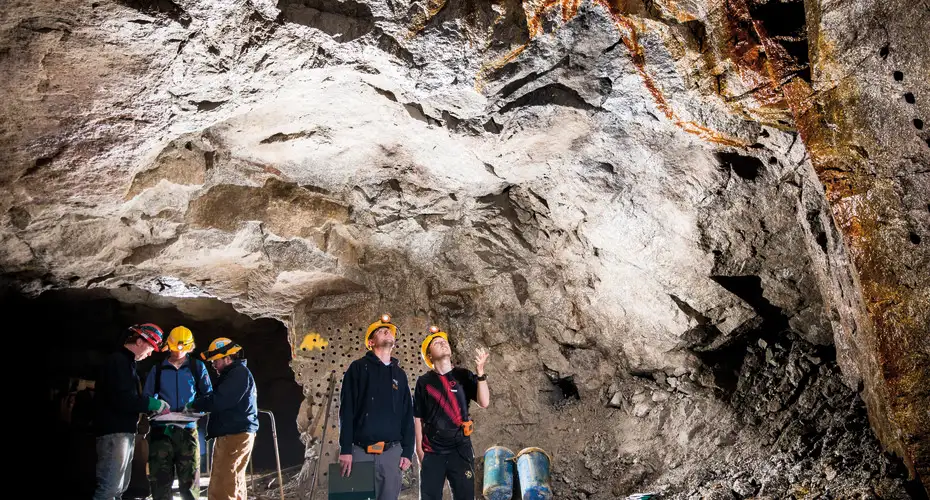 Students in mine