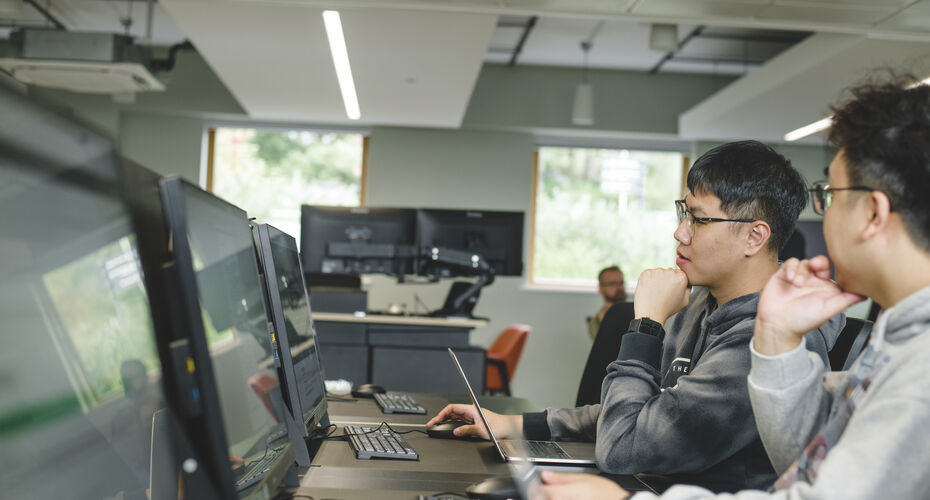 students learning