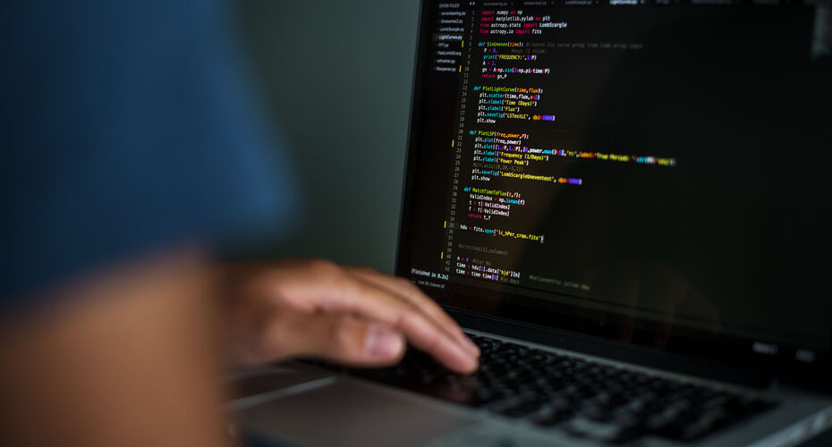 a computer screen with code