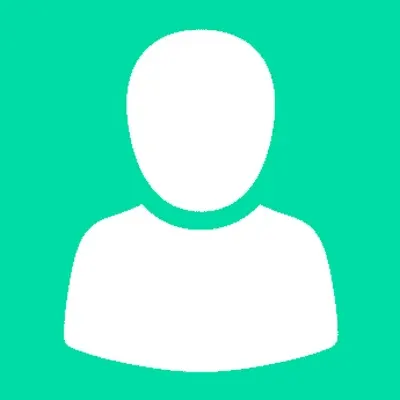 A person avatar icon displayed prominently against a vibrant green background.