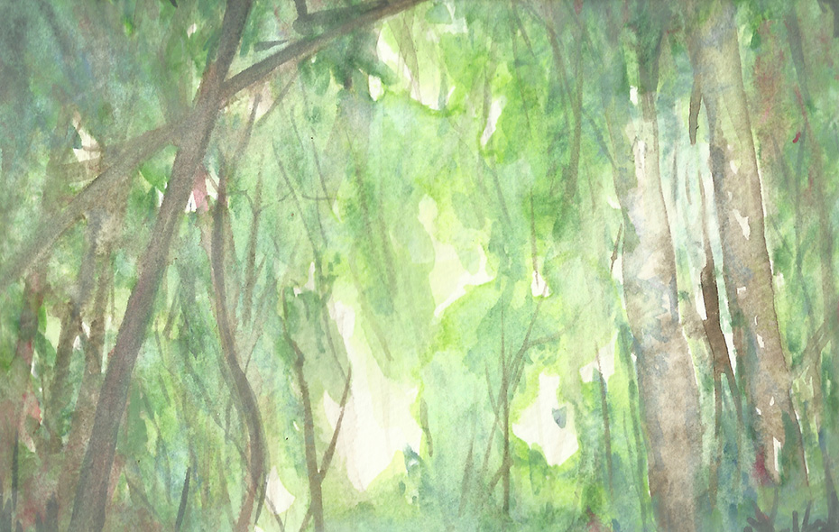Painting of forest