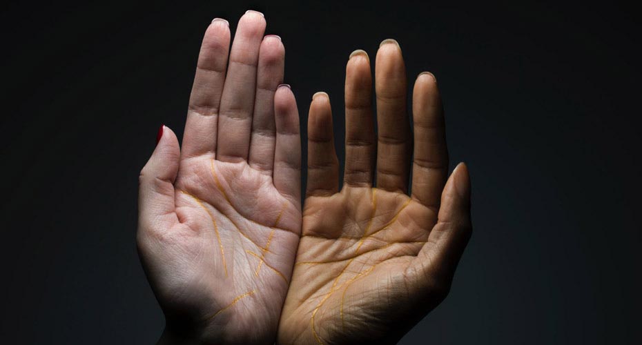 Close up of cupped hands