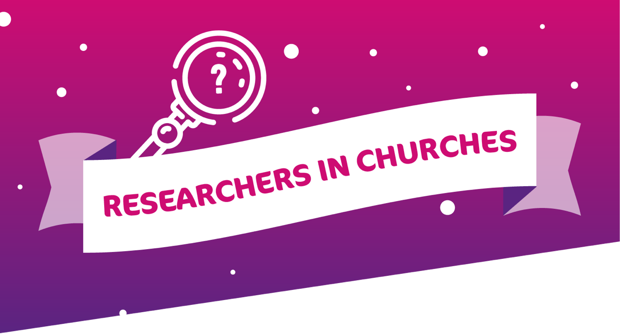 A graphic tile for the Researchers in Churches events