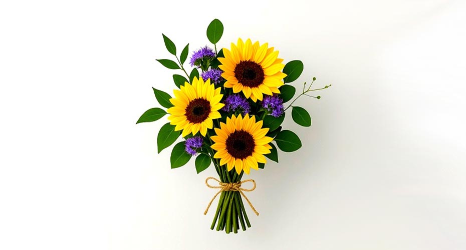 A bouquet of bright flowers