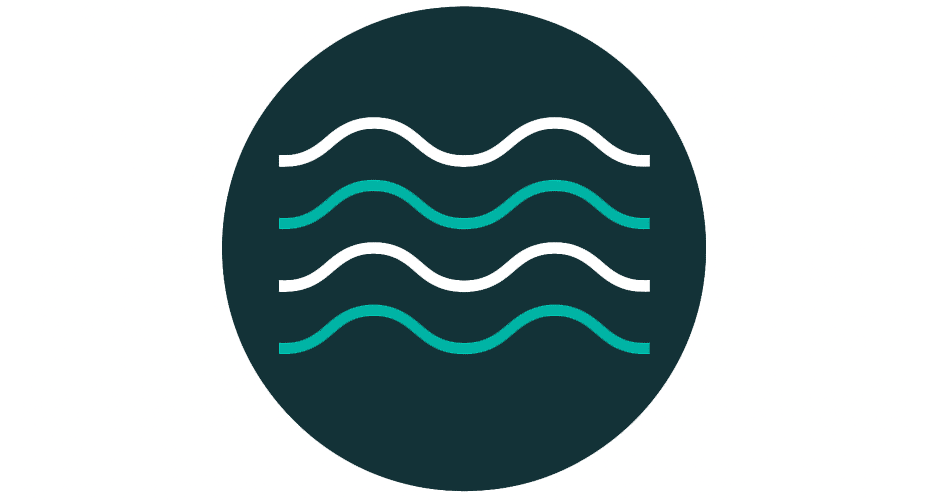 Acoustic, fluidic, and elastic icon