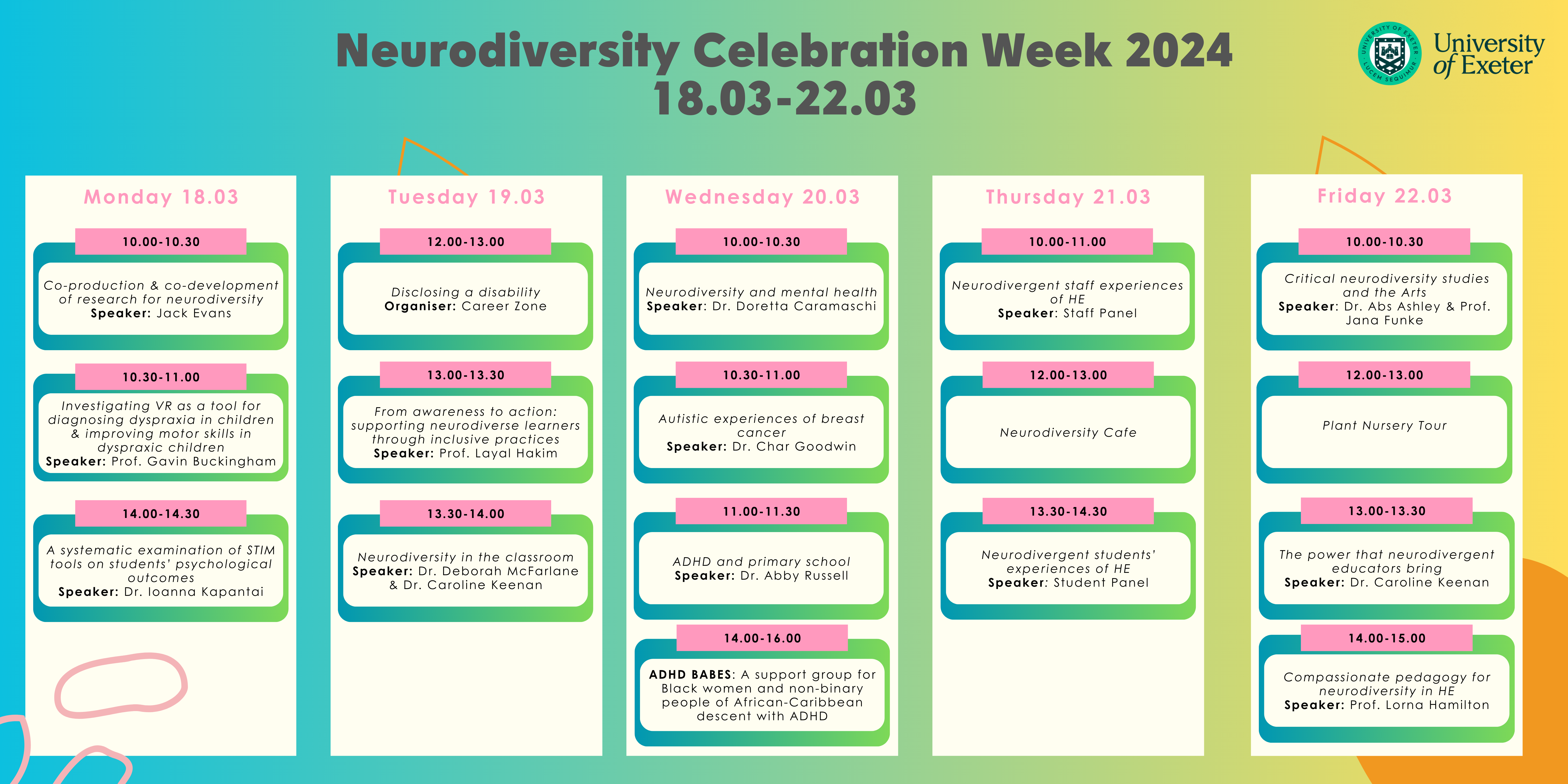 NCW24 Schedule