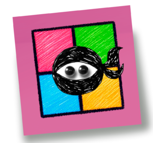 A ninja face on top of the Teams logo